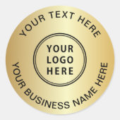 Sticker Rond Logo Entreprise Or (Devant)