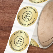 Sticker Rond Logo Entreprise Or