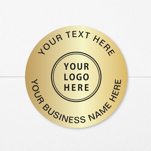 Sticker Rond Logo Entreprise Or