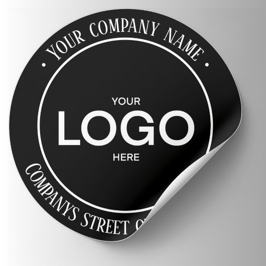 Sticker Rond Logo et adresse de Black Company