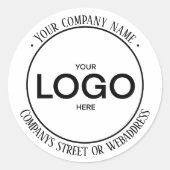 Sticker Rond Logo et adresse de White Company (Devant)