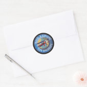 Sticker Rond Logo Explorez Los Angeles (Enveloppe)