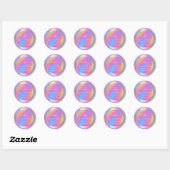 Sticker Rond Logo Eyelash maquillage ongle ongle Holographe Soi (Feuille)