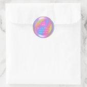 Sticker Rond Logo Eyelash maquillage ongle ongle Holographe Soi (Sac)
