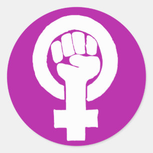 Sticker Rond Logo, féministe / féministe, égalité / igualidad :
