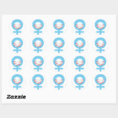 Sticker Rond Logo Femmes pour Obama (Feuille)