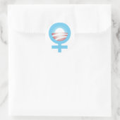Sticker Rond Logo Femmes pour Obama (Sac)