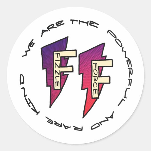 Sticker Rond Logo Fizzle Force (Devant)
