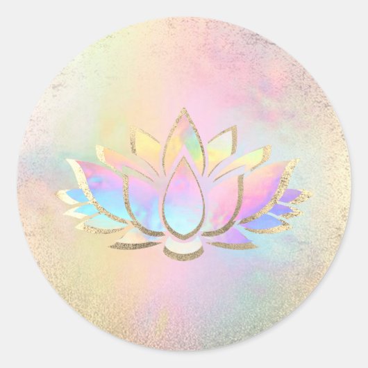 Sticker Rond logo fleur de lotus pastel (Devant)