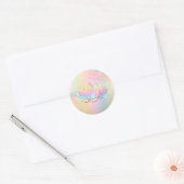 Sticker Rond logo fleur de lotus pastel (Enveloppe)