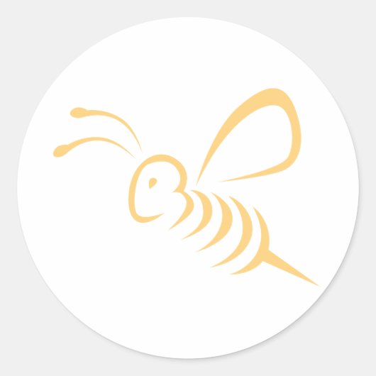 Sticker Rond Logo Flying Bee Insect (Devant)