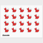 Sticker Rond Logo Fox (rouge) (Feuille)