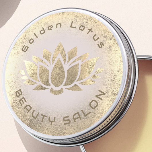 Sticker Rond Logo Golden Lotus