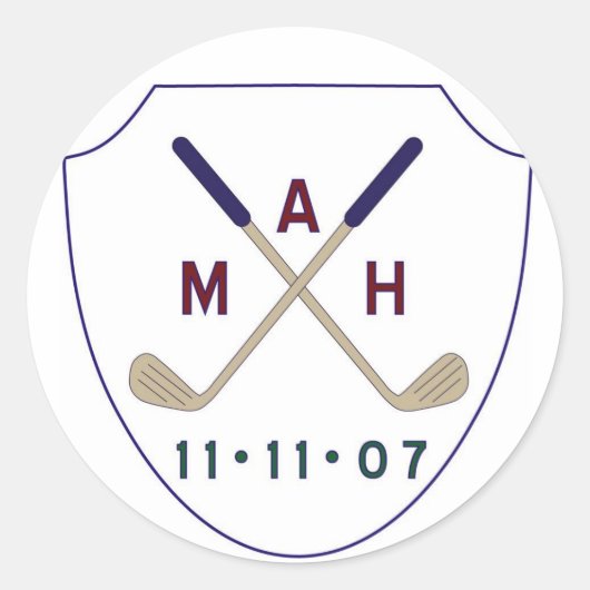 Sticker Rond logo golf (Devant)