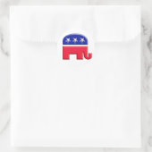 Sticker Rond Logo GOP Elephant (Sac)