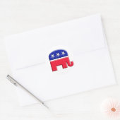 Sticker Rond Logo GOP Elephant (Enveloppe)