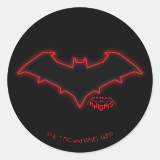 Sticker Rond Logo Gotham Knights Red Hood