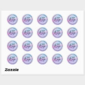 Sticker Rond Logo Holographique Faux Purple Foil (Feuille)