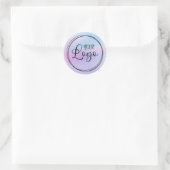 Sticker Rond Logo Holographique Faux Purple Foil (Sac)