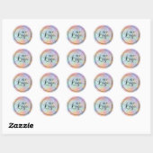 Sticker Rond Logo Holographique Parties scintillant Rainbow Omb (Feuille)