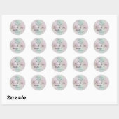 Sticker Rond logo holographique script merci (Feuille)