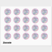 Sticker Rond logo holographique script merci (Feuille)
