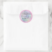 Sticker Rond logo holographique script merci (Sac)