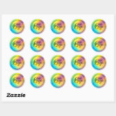 Sticker Rond Logo Holographique Vivid Iridescente (Feuille)
