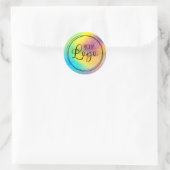 Sticker Rond Logo Holographique Vivid Iridescente (Sac)