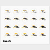 Sticker Rond Logo Honey Badger (Feuille)