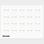 Sticker Rond Logo horizontal GreenUp (Feuille)