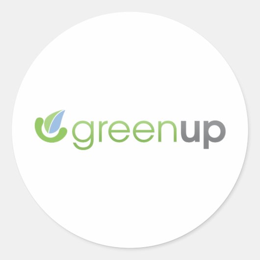 Sticker Rond Logo horizontal GreenUp (Devant)