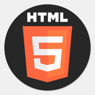 Sticker Rond Logo HTML 5