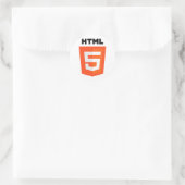Sticker Rond Logo HTML 5 (Sac)