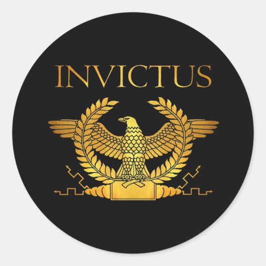 Sticker Rond logo invictus (Devant)