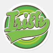 Sticker Rond Logo irlandais. (Devant)
