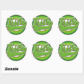 Sticker Rond Logo irlandais. (Feuille)