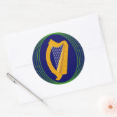 Sticker Rond Logo irlandais sur le blason (Enveloppe)