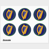 Sticker Rond Logo irlandais sur le blason (Feuille)