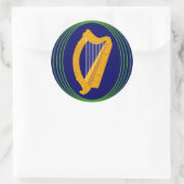 Sticker Rond Logo irlandais sur le blason (Sac)