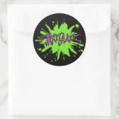 Sticker Rond Logo Irritants Splat Rose/Vert (Sac)