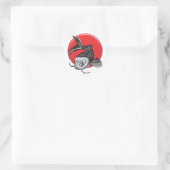 Sticker Rond Logo japonais Koi (Sac)