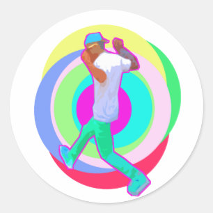 Sticker Rond logo JERK DANCE