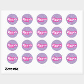 Sticker Rond Logo Kamala Harris girly Pink 2024 (Feuille)