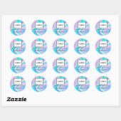 Sticker Rond Logo Lash Cleanser Faux Holographique Rainbow Pris (Feuille)