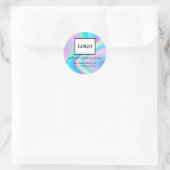 Sticker Rond Logo Lash Cleanser Faux Holographique Rainbow Pris (Sac)