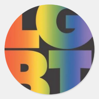 Sticker Rond Logo LGBT