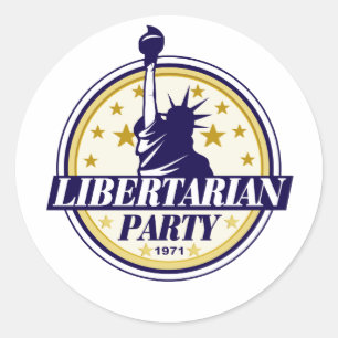 Sticker Rond logo libertaire de partie