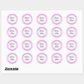 Sticker Rond Logo Lilac Purple Merci Petite Entreprise (Feuille)