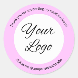 Sticker Rond Logo Lilac Purple Merci Petite Entreprise